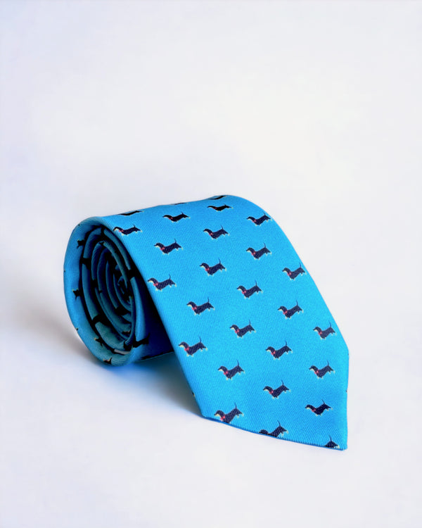 The Dobby Tie, tie shop near me, tie shop online, buy blue tie online