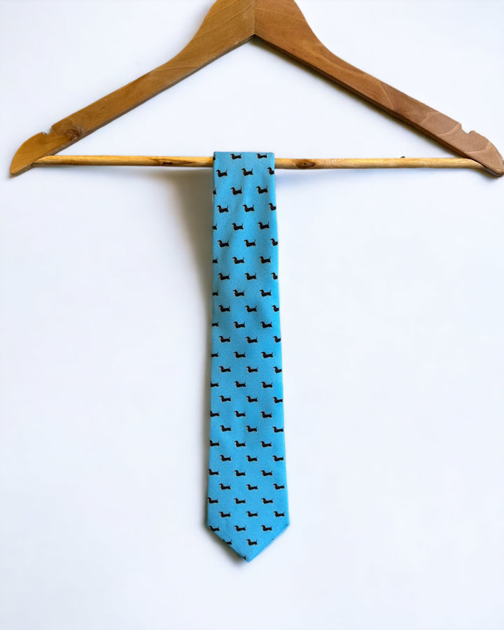 The Dobby Tie, Dobby Tie, Dobby blue tie, dog blue tie, verde