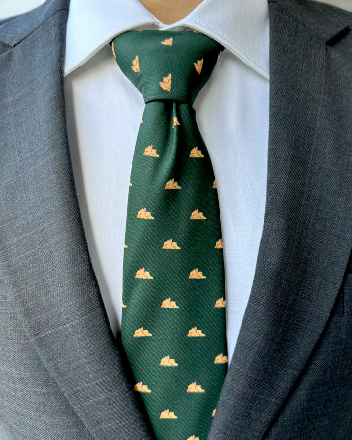 The Stella Forest Green Tie, Men's Forest Green ties, Fashionable men's ties, Buy men's ties online, buy Forest Green Tie online
